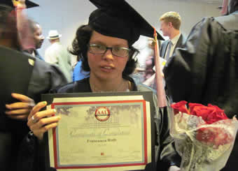 Francesca at graduation