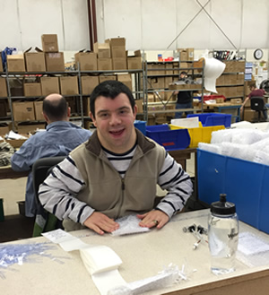 Jared doing his assembly work